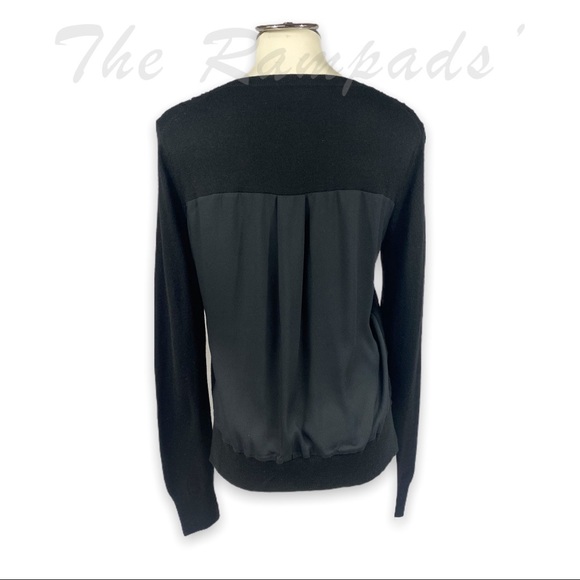 NWT Ann Taylor Black Embellished Sweater Size Medium - Picture 3 of 7